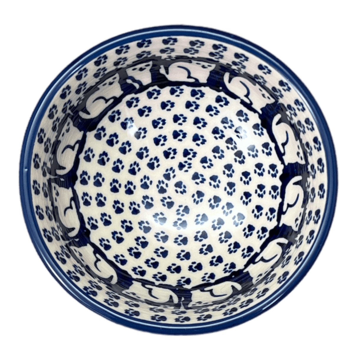 Bowl, Round, Dipping, 4.25" in "Kitty Cat Path" by Manufaktura | M153T-KOT6