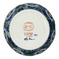 A picture of a Polish Pottery Bowl, Round, 7", WR (WR12C) in "Impressionist's Dream" by W.R. Ceramika | WR12C-AB3 as shown at PolishPotteryOutlet.com/products/7-bowl-impressionists-dream-wr12c-ab3