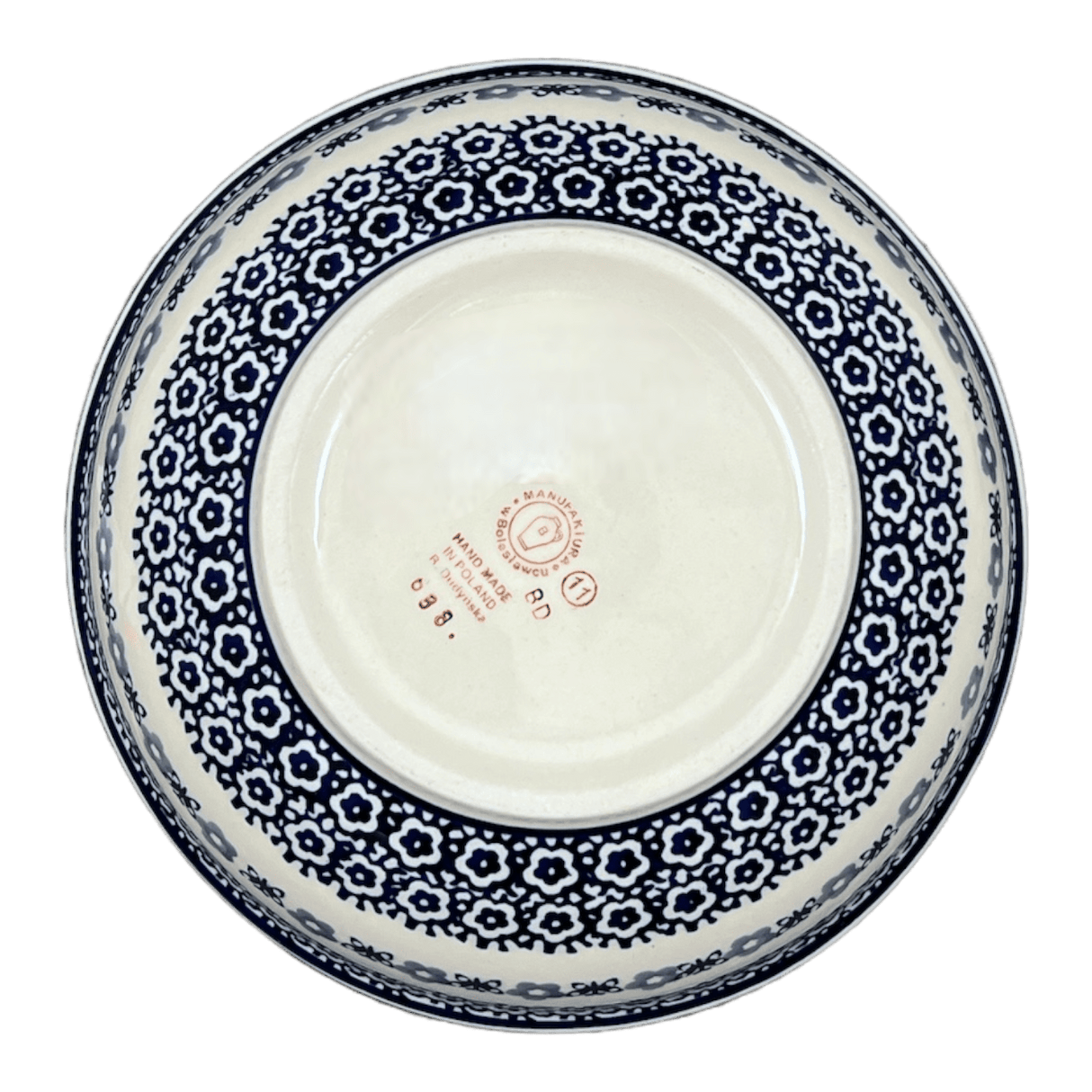 Bowl, Round, 8.5" in "Butterfly Border" by Manufaktura | M135T-P249