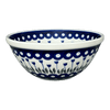 Polish Pottery Bowl, Round, Kitchen, 7.75" in "Tulip Dot" by Ceramika Artystyczna | A057-377Z at PolishPotteryOutlet.com