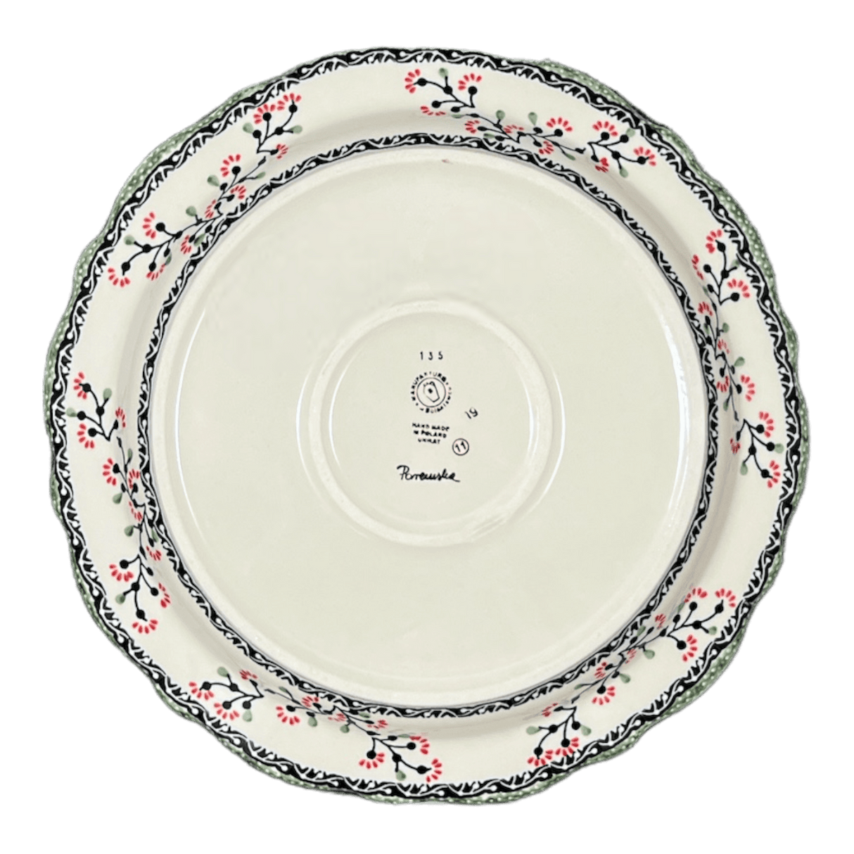 Platter, Round, Ornate, 13.5" in "Cherry Blossoms" by Manufaktura | T142S-DPGJ