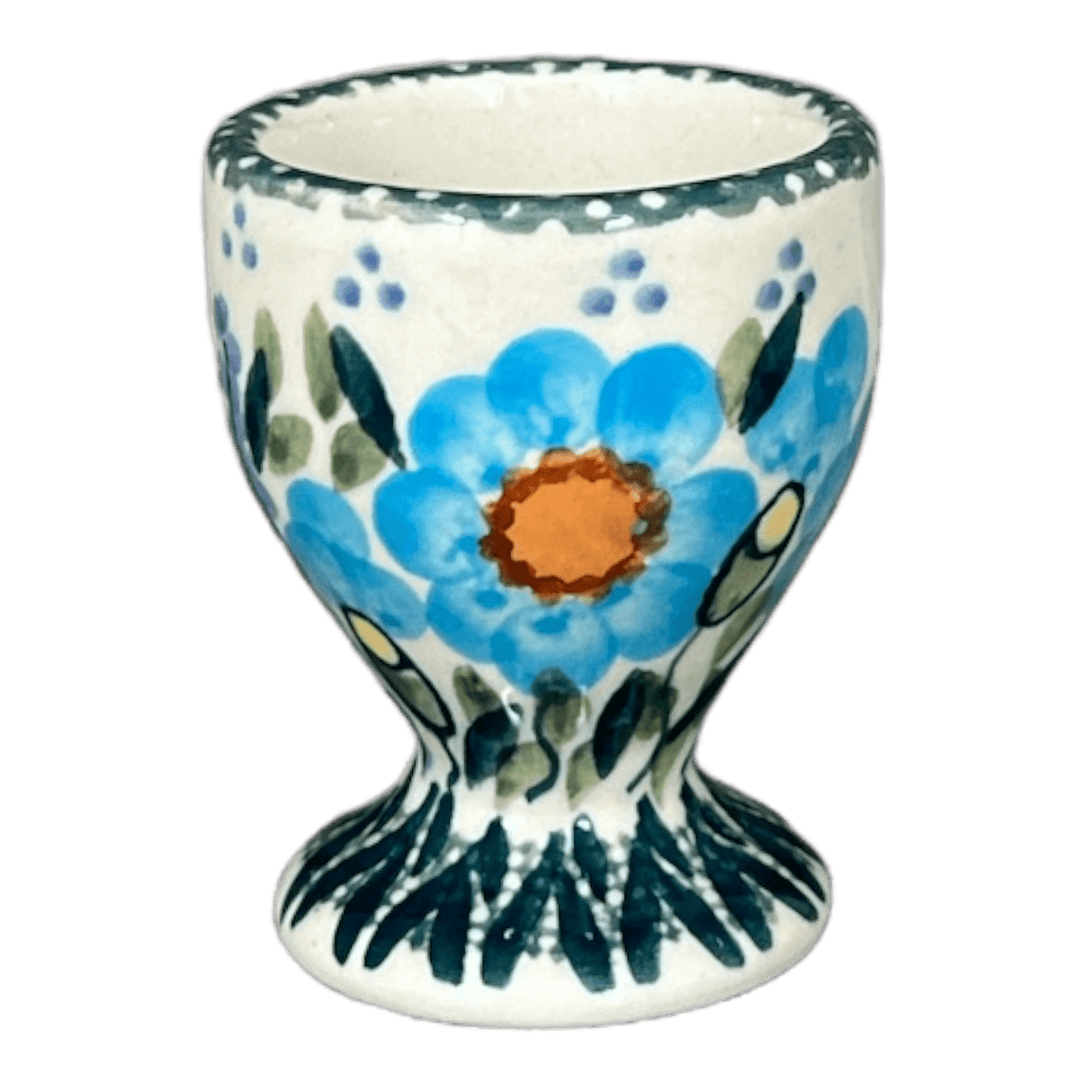 Egg Cup, 2.5" in "Baby Blue Blossoms" by Manufaktura | J050S-JS49