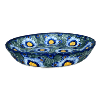 A picture of a Polish Pottery Pan, Tart, 9.8", WR (WR52D) in "Impressionist's Dream" by W.R. Ceramika | WR52D-AB3 as shown at PolishPotteryOutlet.com/products/tart-pan-impressionists-dream-wr52d-ab3