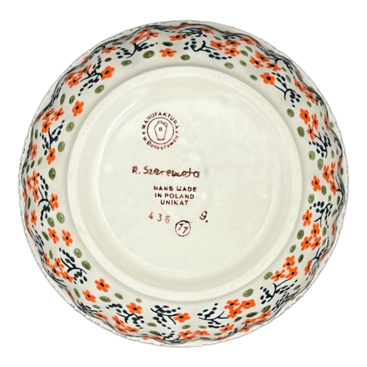 Bowl, Round, 6.5" in "Peach Blossoms" by Manufaktura | M084S-AS46