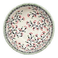 A picture of a Polish Pottery 6" Bowl (Cherry Blossom) | M089S-DPGJ as shown at PolishPotteryOutlet.com/products/6-bowls-cherry-blossom