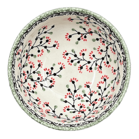 Polish Pottery 6" Bowl (Cherry Blossom) | M089S-DPGJ Additional Image at PolishPotteryOutlet.com