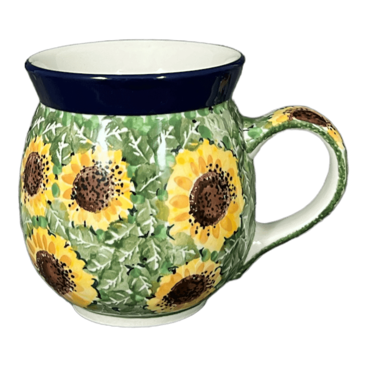 Mug, Belly Mug, 16 oz in "Sunflower Field" by Ceramika Artystyczna | A073-U4737