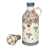 Bottle with Cork, 11 oz in "Draping Red Florals" by Galia | GB02-PW3