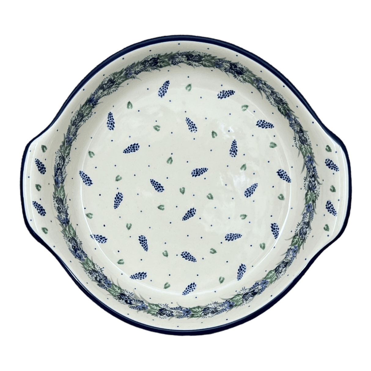 Baker, Round Handles, 10.25" in "Hyacinth in the Wind" by Ceramika Artystyczna | A417-2037X