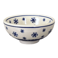 A picture of a Polish Pottery Dipping Bowl (Snow Drift) | M153T-PZ as shown at PolishPotteryOutlet.com/products/dipping-bowl-snow-drift-m153t-pz
