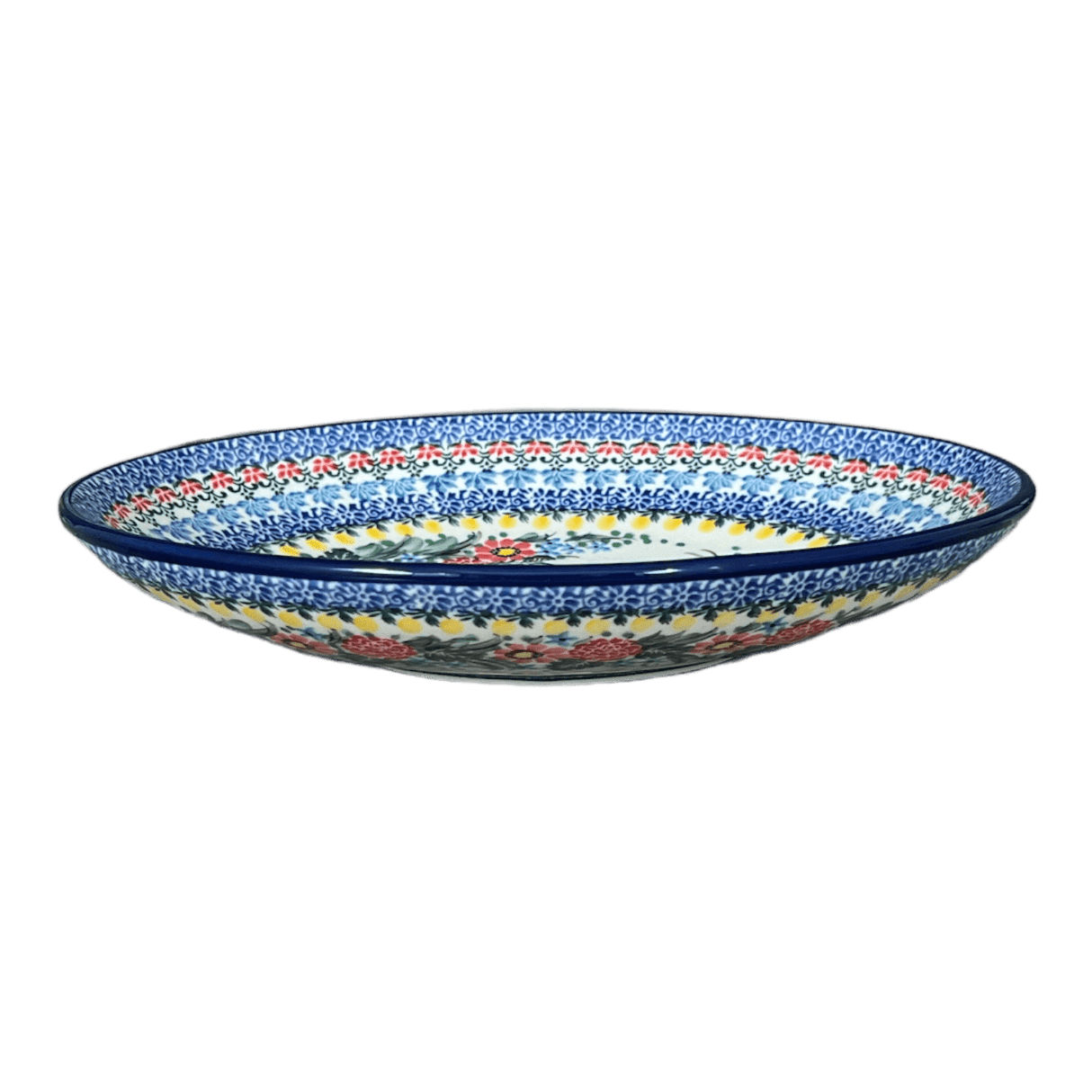 Dish, Oval, 10.25" in "Hummingbird Bouquet" by Ceramika Artystyczna | AC93-U3357