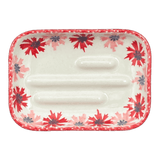 Soap Dish, 5" x 3.5" in "Scarlet Daisy" by Manufaktura | M191U-AS73