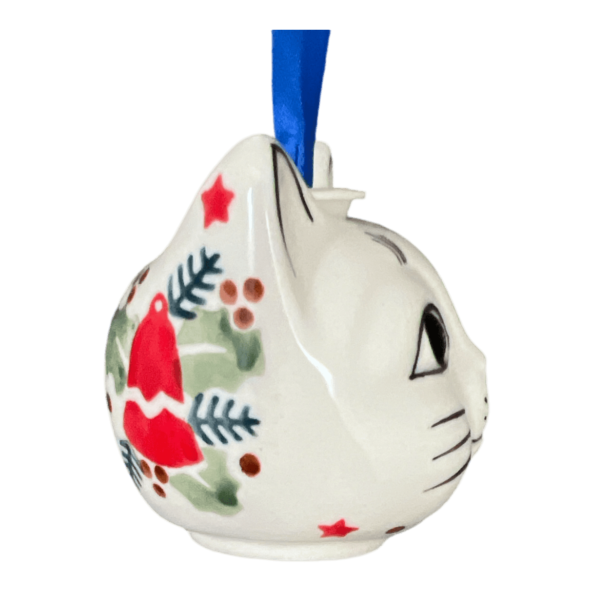 Ornament, Cat Head in "Evergreen Bells" by Manufaktura | K142U-PZDG