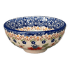 Polish Pottery Dipping Bowl (Mediterranean Blossoms) | M153S-P274 at PolishPotteryOutlet.com