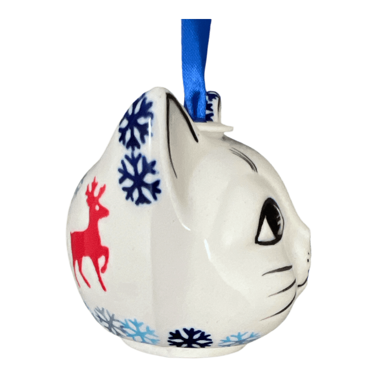 Ornament, Cat Head in "Reindeer Games" by Manufaktura | K142T-BL07