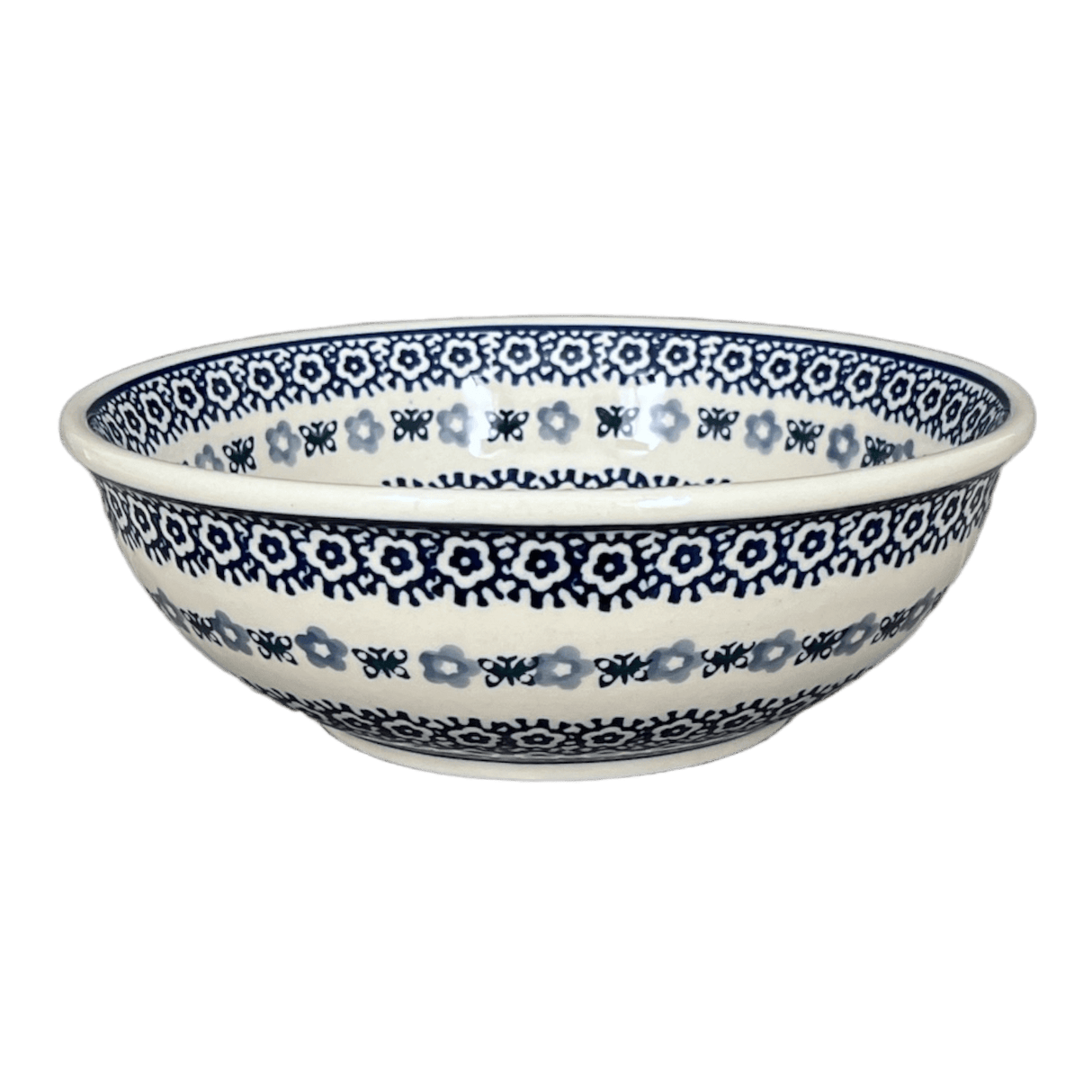 Bowl, Round, 8.5" in "Butterfly Border" by Manufaktura | M135T-P249