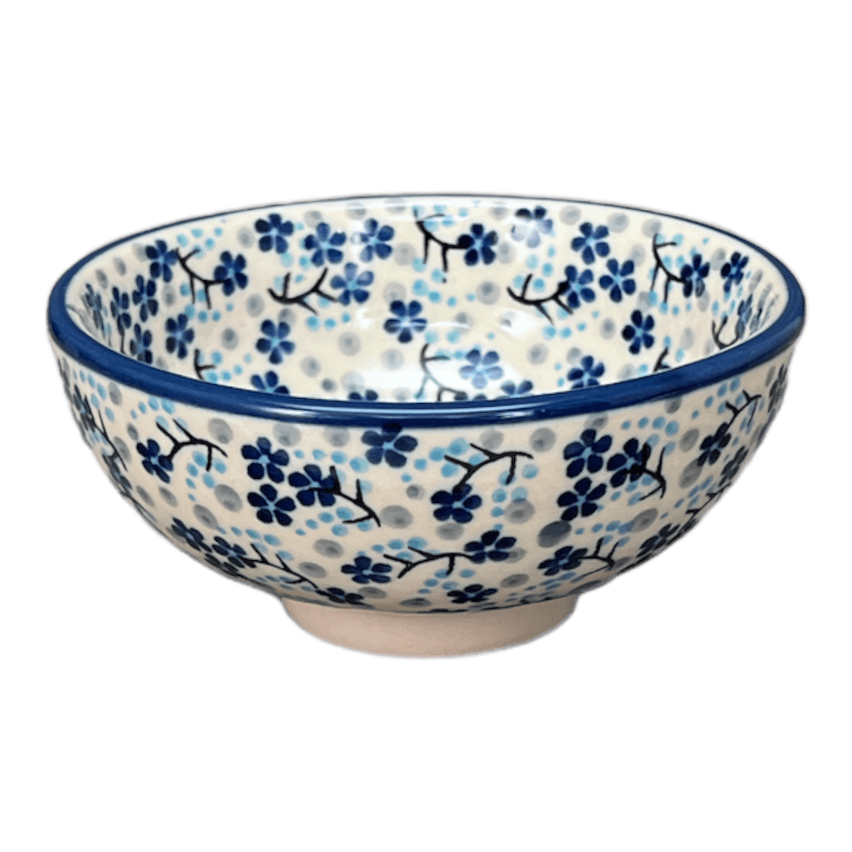 Bowl, Round, Dipping, 4.25" in "Scattered Blues" by Manufaktura | M153S-AS45