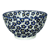 Polish Pottery 5.5" Fancy Bowl (Floral Revival Blue) | C018U-MKOB at PolishPotteryOutlet.com