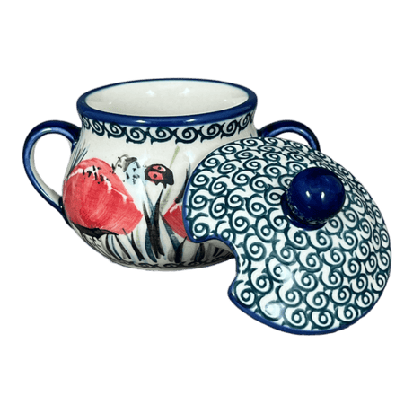 Bowl, Round, Sugar Bowl, 3.5" in "Poppy Paradise" by Manufaktura | C015S-PD01