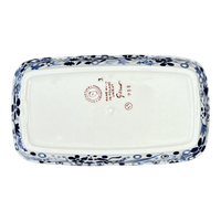 A picture of a Polish Pottery Butter Dish, American, 4" x 7.5" in "Rambling Blues" by Manufaktura | M074S-GZ50 as shown at PolishPotteryOutlet.com/products/american-butter-dish-rambling-blues-m074s-gz50