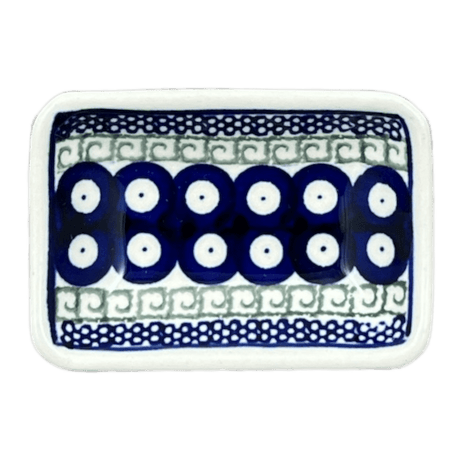 Sauce Dish, Rectangular, 3.75" x 2.75" Tiny in "Grecian Dot" by Zaklady | Y2024-D923