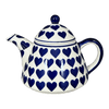 Polish Pottery 0.9 Liter Teapot (Whole Hearted) | C005T-SEDU at PolishPotteryOutlet.com