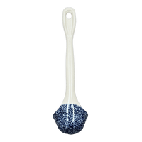 A picture of a Polish Pottery Ladle, Soup, 12" in "Blue Life" by Manufaktura | C020S-EO39 as shown at PolishPotteryOutlet.com/products/12-soup-ladle-blue-life-c020s-eo39