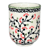 Polish Pottery 6 oz. Wine Cup (Cherry Blossoms) | K111S-DPGJ at PolishPotteryOutlet.com
