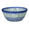 Polish Pottery Bowl, Round, 6", WR (WR12B) in "Greek Columns" by W.R. Ceramika | WR12B-NP20 at PolishPotteryOutlet.com