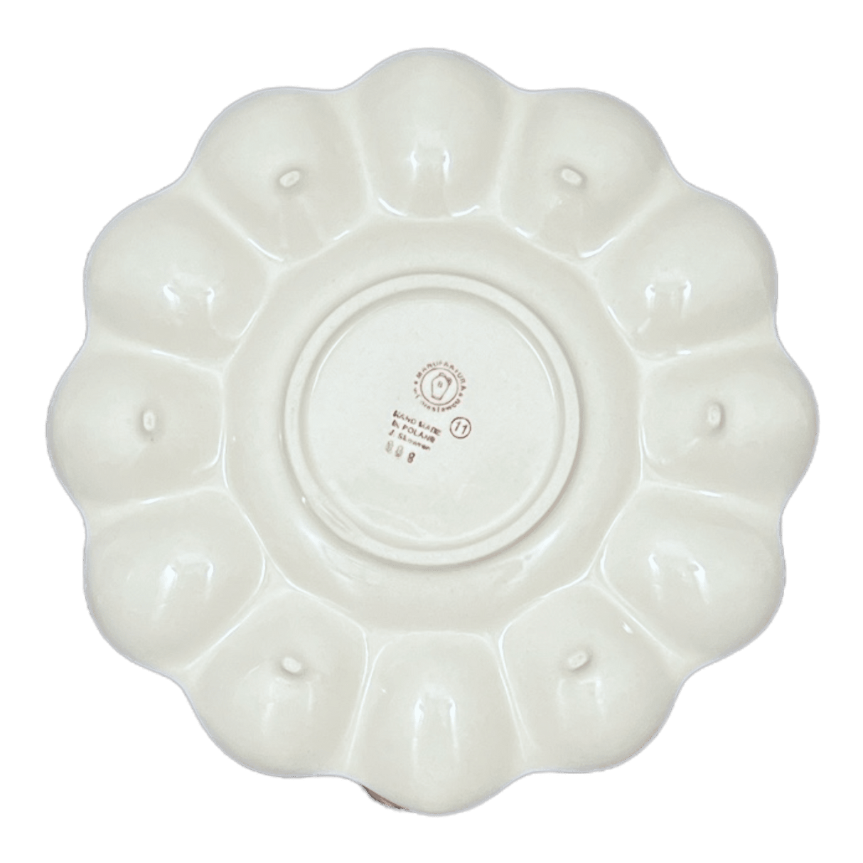 Plate, Round, Egg Plate, 10.25" in "Bunny Love" by Manufaktura | T140T-P324