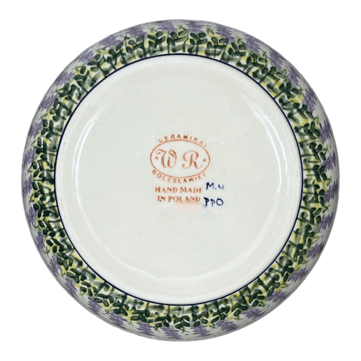 Bowl, Round, 7.75", WR (WR12D) in "Lavender Fields" by W.R. Ceramika | WR12D-BW4