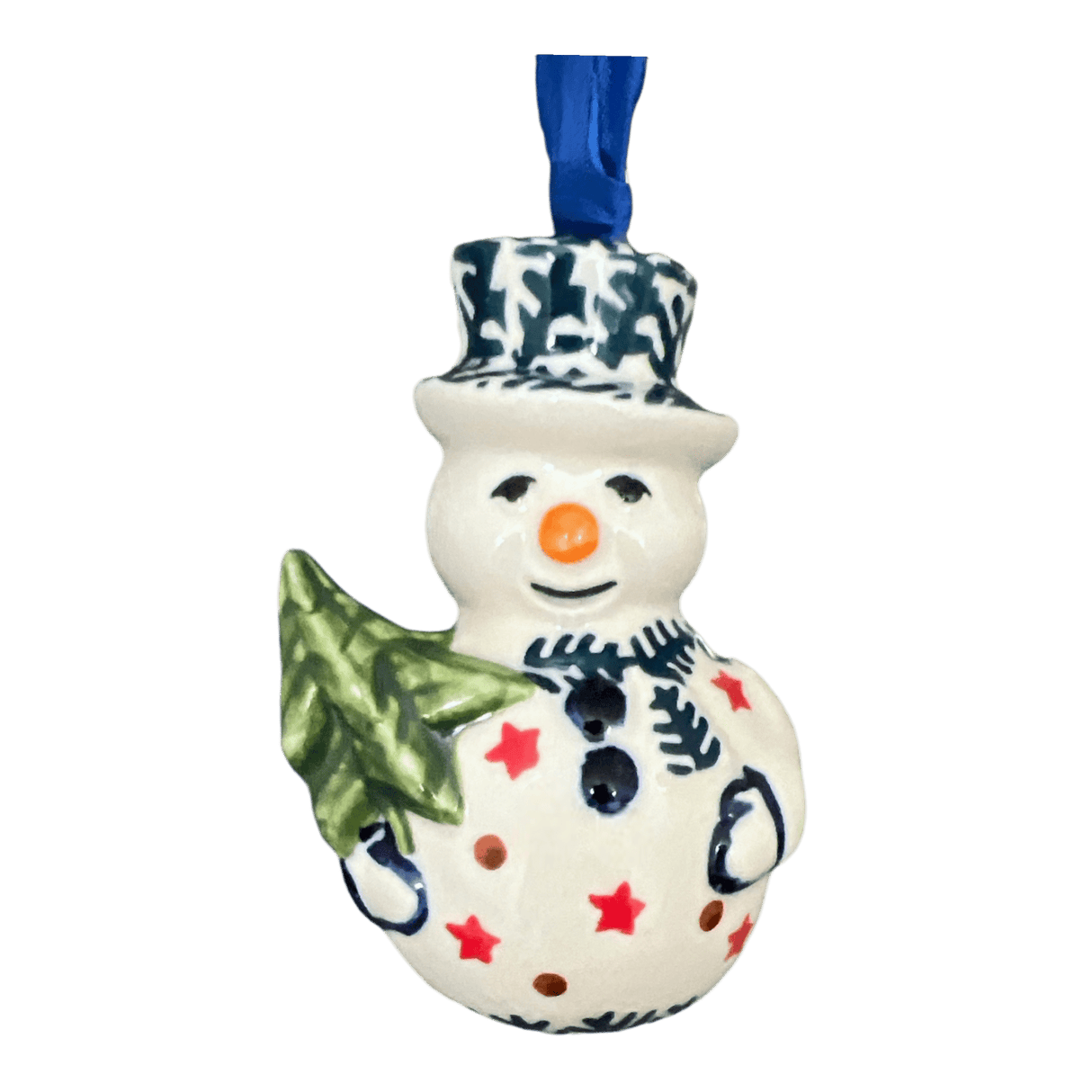 Ornament, Snowman with Tree, 2" in "Evergreen Bells" by Manufaktura | K143U-PZDG