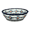 Polish Pottery Bowl, Round, Scalloped, 6.25" in "Mesa Verde Midnight" by Zaklady | Y1891A-A1159A at PolishPotteryOutlet.com