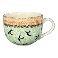 A picture of a Polish Pottery Cup, Latte, 18 oz in "Capistrano" by Manufaktura | F044S-WK59 as shown at PolishPotteryOutlet.com/products/latte-cup-capistrano-f044s-wk59