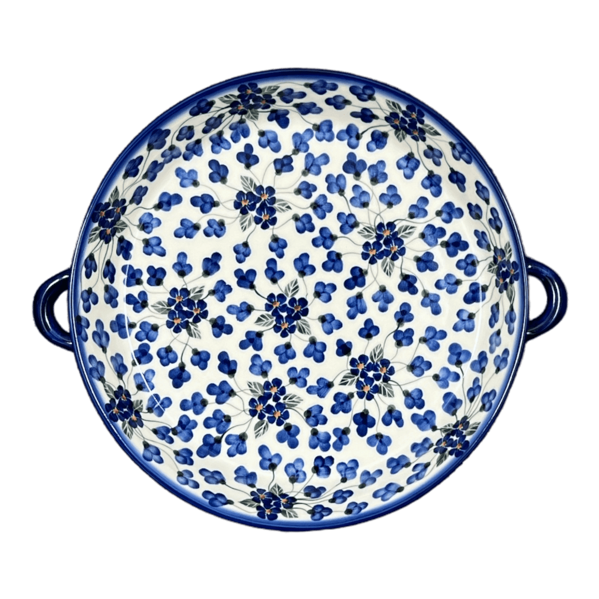 Casserole, Round Dish Handles, 11", WR (WR52C) in "Blossoms & Berries" by W.R. Ceramika | WR52C-AW1