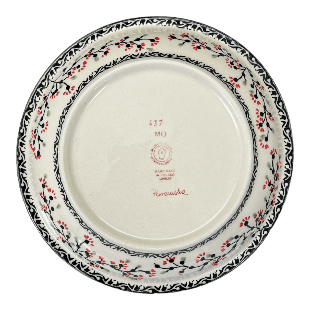 Bowl, Round, Pasta, 9.25" Bowl in "Cherry Blossoms - Solid Rim" by Manufaktura | T159S-DPGJA