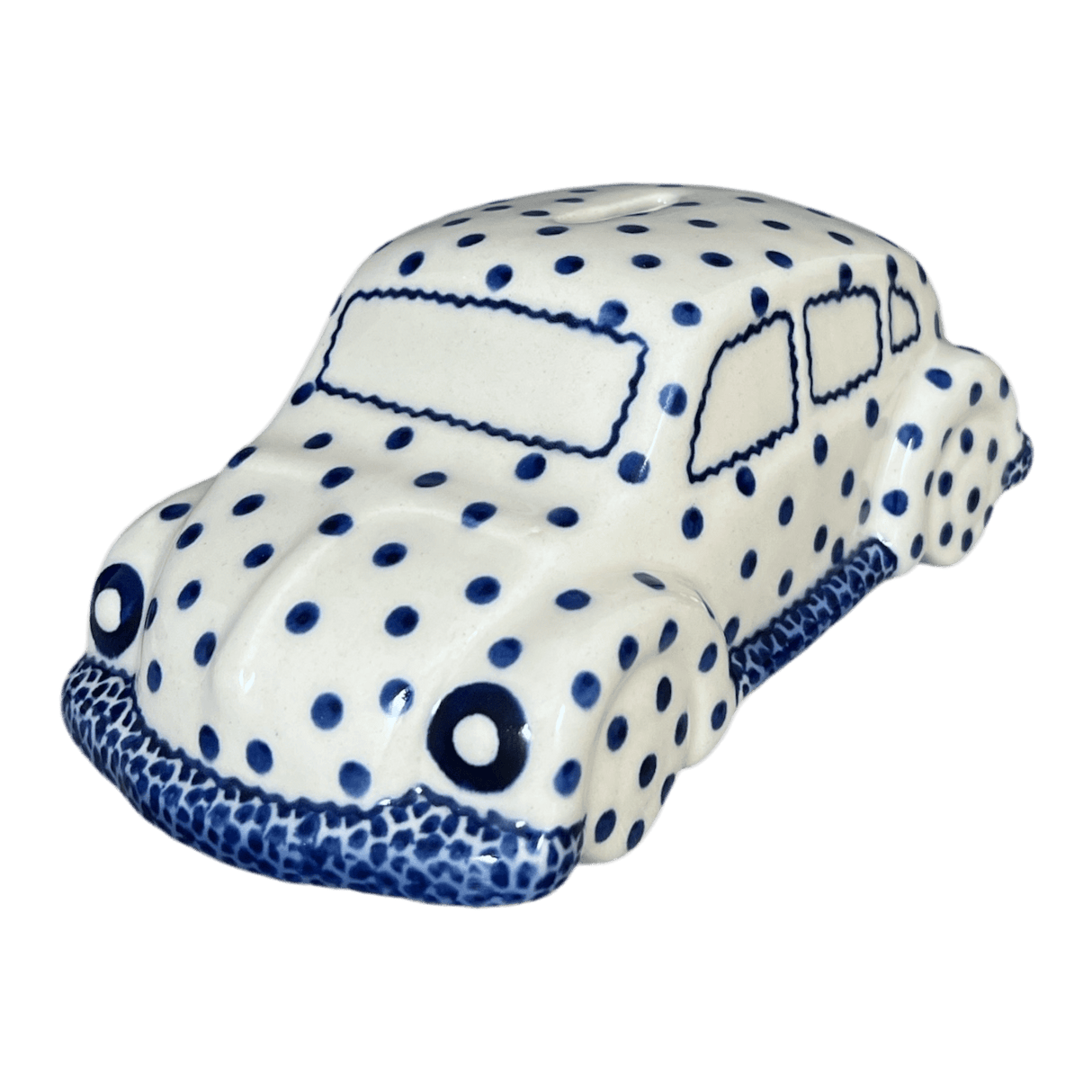 Bank, Beetle, 8.6" x 4.5" in "Dotted Blues" by Galia | GAD20-PG5