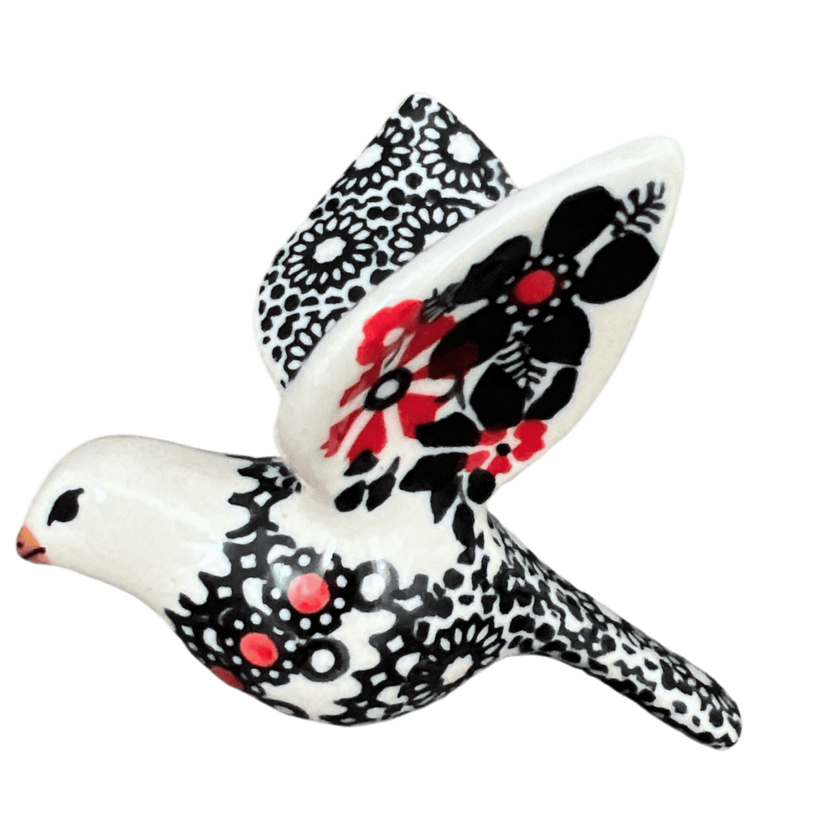 Ornament, Dove in "Duet in Black & Red" by Manufaktura | K024S-DPCC