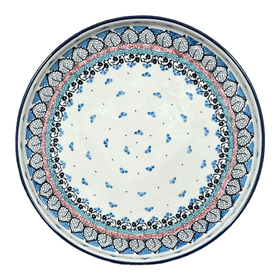 Polish Pottery CA 10" Round Tray (Winter Aspen) | AE93-1995X Additional Image at PolishPotteryOutlet.com