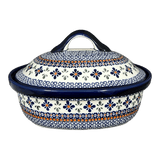 Baker, Covered, 12.5" x 10" Large in "Blue Mosaic Flower" by Zaklady | Y1158-A221A