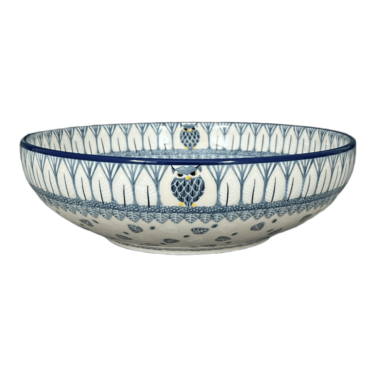 Bowl, Round, Serving, 10.5" in "Lone Owl" by Ceramika Artystyczna | AC36-U4872