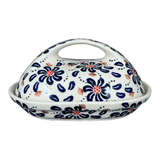 Butter Dish, Fancy, 5" x 7" in "Floral Fireworks" by Manufaktura | M077U-BSAS