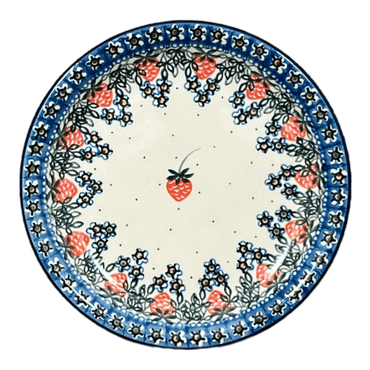 Plate, Round, Salad, 8" in "Strawberry Patch" by Ceramika Artystyczna | A337-721X