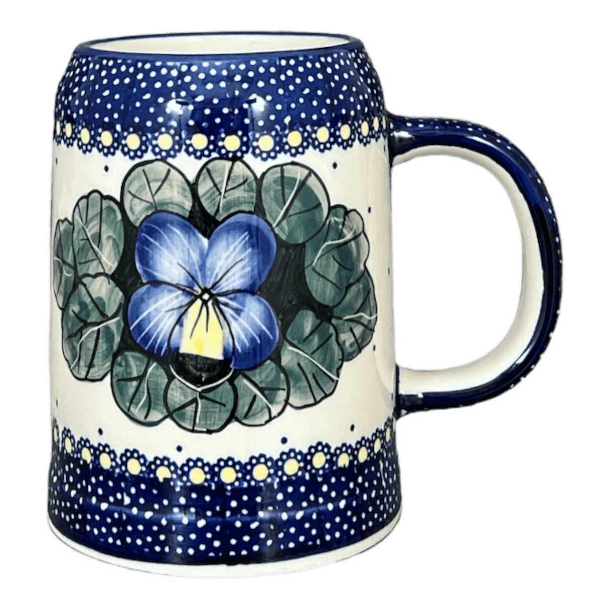 Tankard, 22 oz in "Pansies" by Manufaktura | K054S-JZB