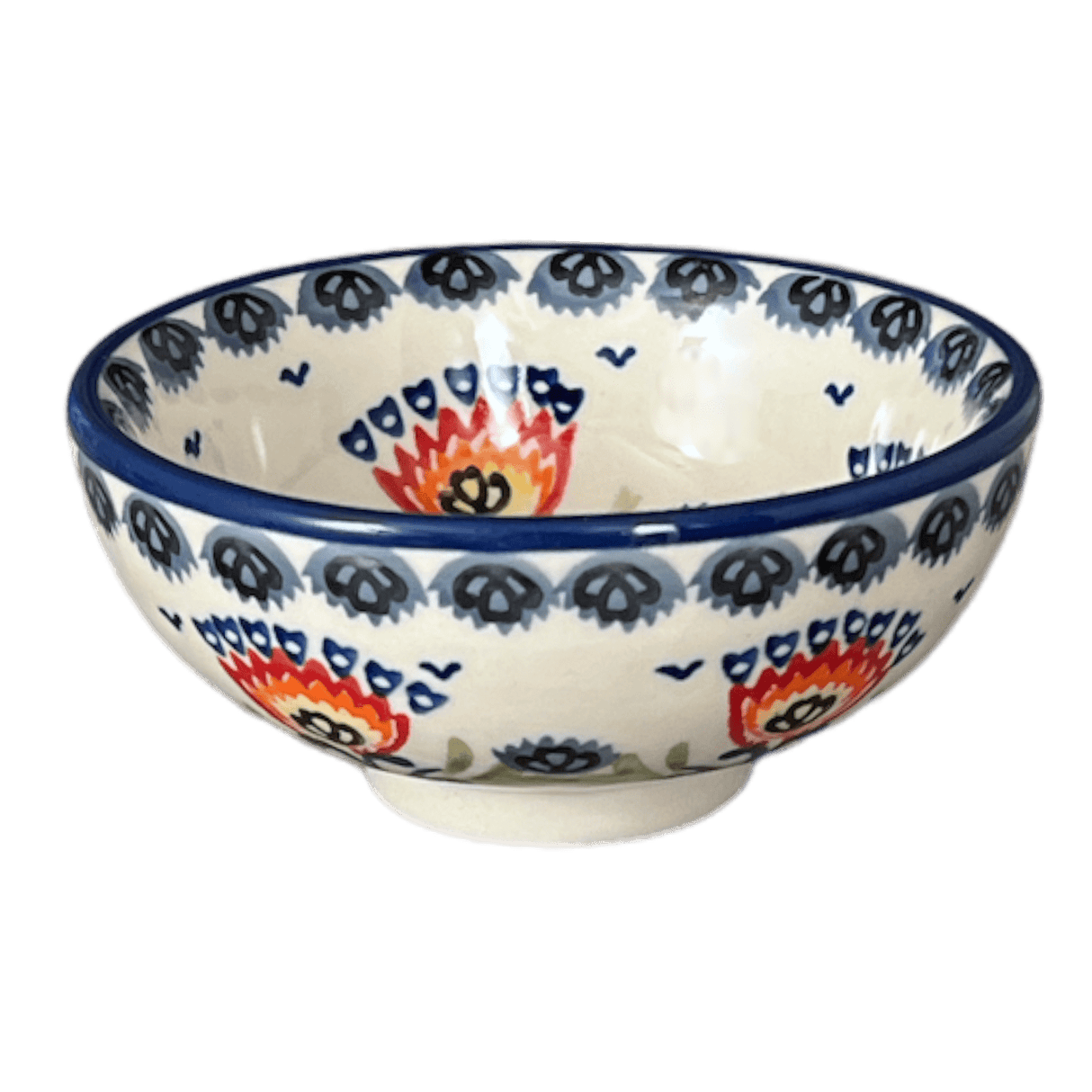 Bowl, Round, Dipping, 4.25" in "Floral Fans" by Manufaktura | M153S-P314