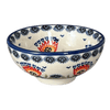 Polish Pottery Dipping Bowl (Floral Fans) | M153S-P314 at PolishPotteryOutlet.com