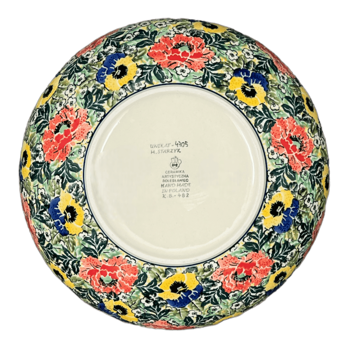 Bowl, Round, Serving, 10.5" in "Tropical Love" by Ceramika Artystyczna | AC36-U4705