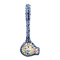 A picture of a Polish Pottery Gravy Ladle (Wildflower Delight) | L015S-P273 as shown at PolishPotteryOutlet.com/products/7-5-gravy-ladle-wildflower-delight-l015s-p273