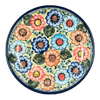 Polish Pottery Plate, Round, Dinner, 10.25" Plate, WR (WR5C) in "Rainbow Field" by W.R. Ceramika | WR5C-WR54 at PolishPotteryOutlet.com