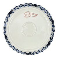 A picture of a Polish Pottery Pan, Tart, 9.8", WR (WR52D) in "Blossoms & Berries" by W.R. Ceramika | WR52D-AW1 as shown at PolishPotteryOutlet.com/products/tart-pan-blossoms-berries-wr52d-aw1